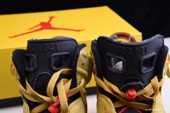 Rep TRAVIS 6 JORDAN AIR YELLOW SCOTT CN1084-300 X 0627